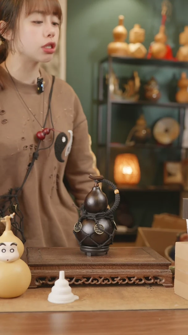 【闪购商品】49号精品天然大漆工艺防渗内胆酒葫芦~