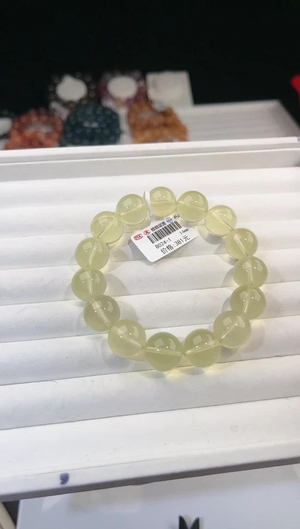 【闪购商品】水晶手链未镶嵌多样性发一黄泡泡14mm