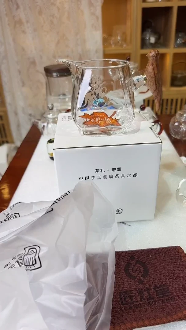 祥云小鸟公杯透明