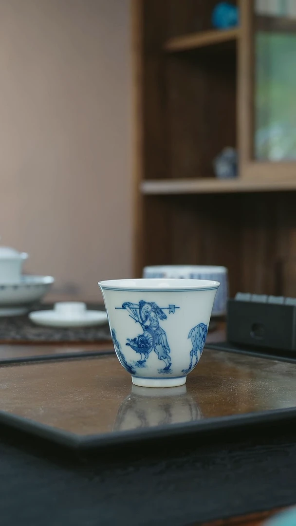 其他闪购青花人物杯