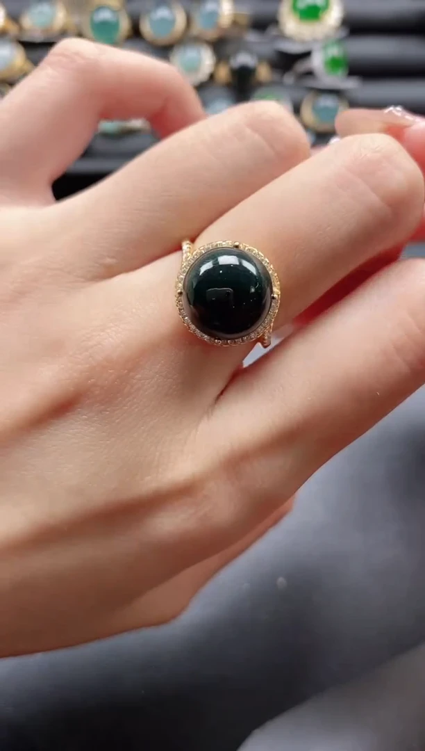 【闪购商品】翡翠戒指银S925镶嵌11111