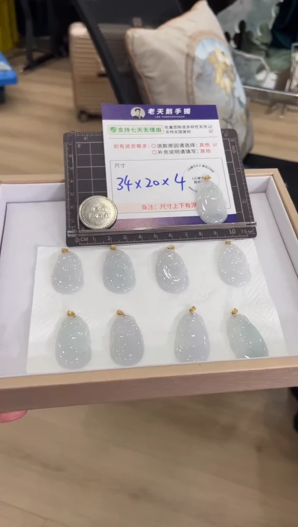 颈饰18K金镶嵌翡翠如意配绳9/多样性发其一CP