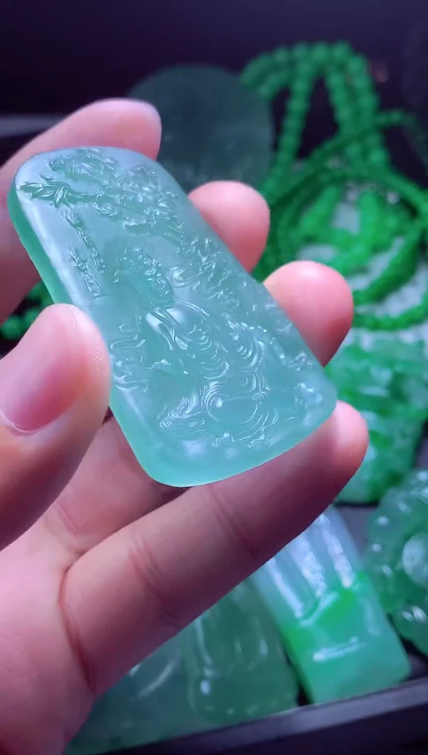 未镶嵌定制翡翠庞**#翡翠毛货定制