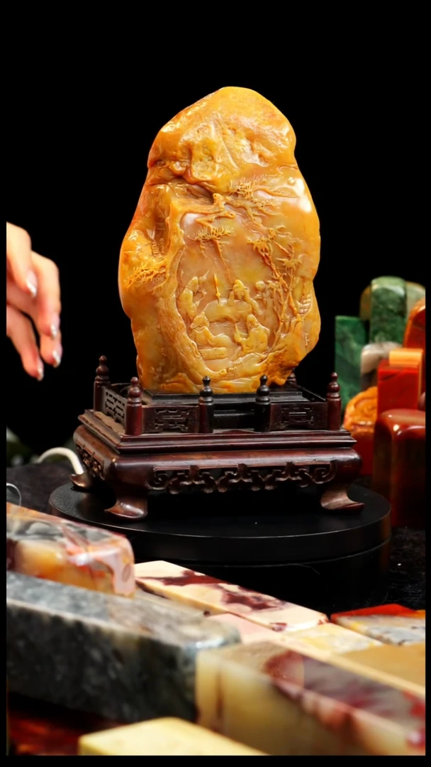 昌化石田黄摆件田黄