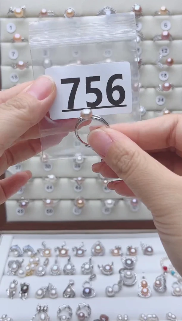 银S925镶嵌淡水珍珠珠宝奇石一****_756