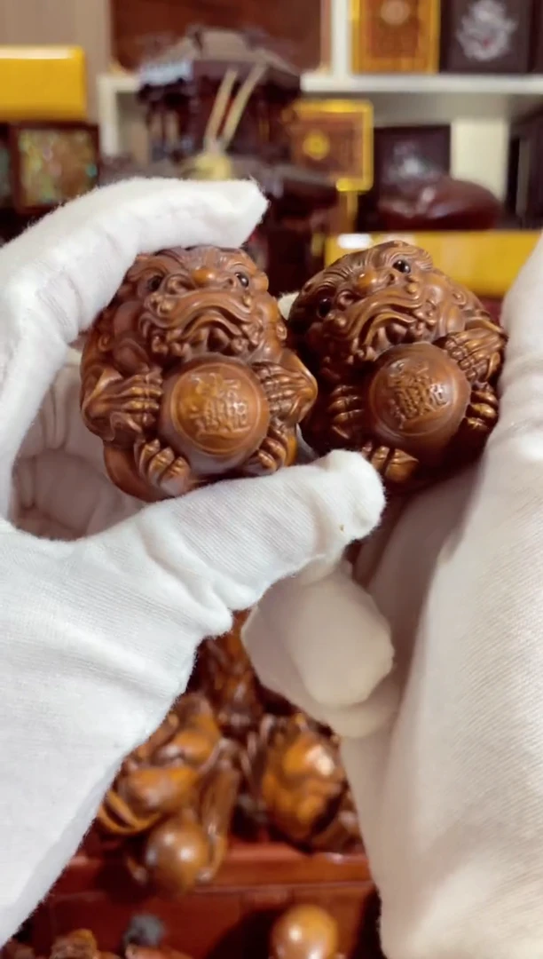 木小叶黄杨小件手球一对