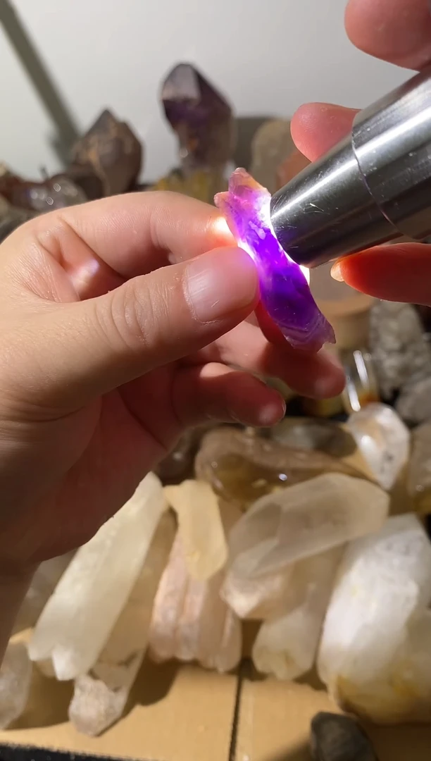 10号未镶嵌水晶紫晶牙