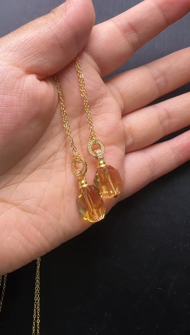 未镶嵌吊坠(赠链)水晶黄水晶刻面吊坠多样性发一 Z20095梦