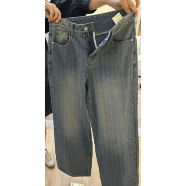 YOKLASS少女家 【清清】蓝色直筒牛仔裤 H26193S43