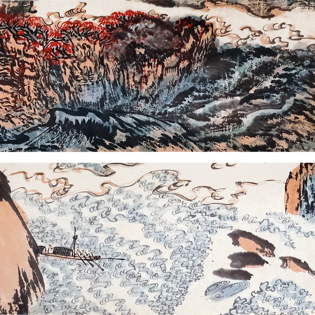 HM4036 巴船出峡图卷 18×139cm 纸本手卷 2.3平尺