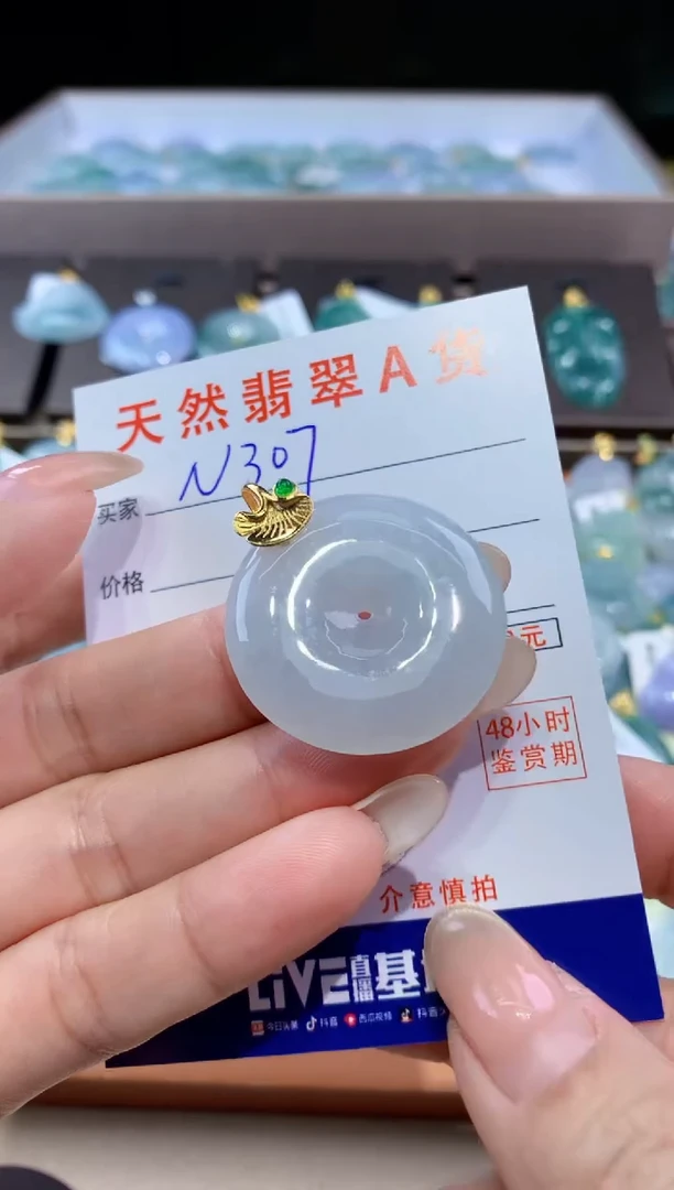 颈饰未镶嵌翡翠天然翡翠A货挂件