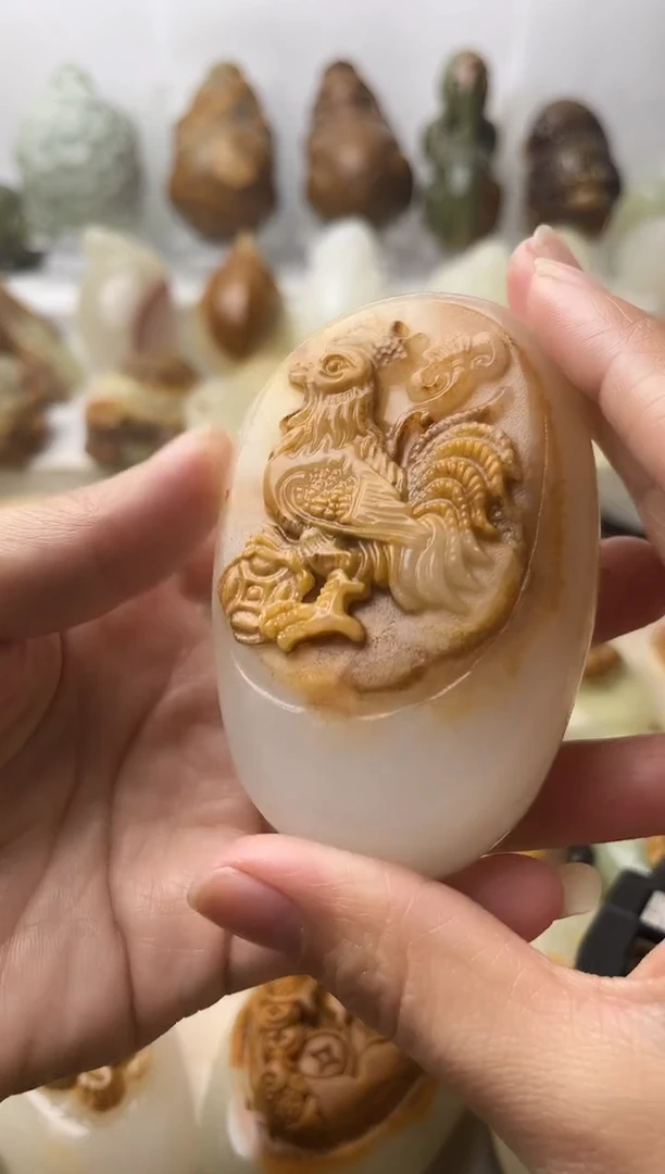 石材古青石棉纹正常不退换鸡