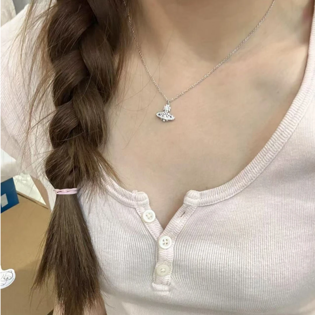 柯柒 钛钢项链 满天星星球项链女轻奢小众气质高级时尚设计锁骨链