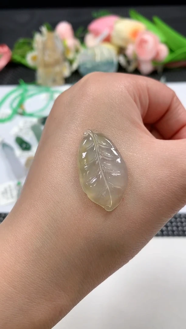 未镶嵌定制翡翠70  叶子
