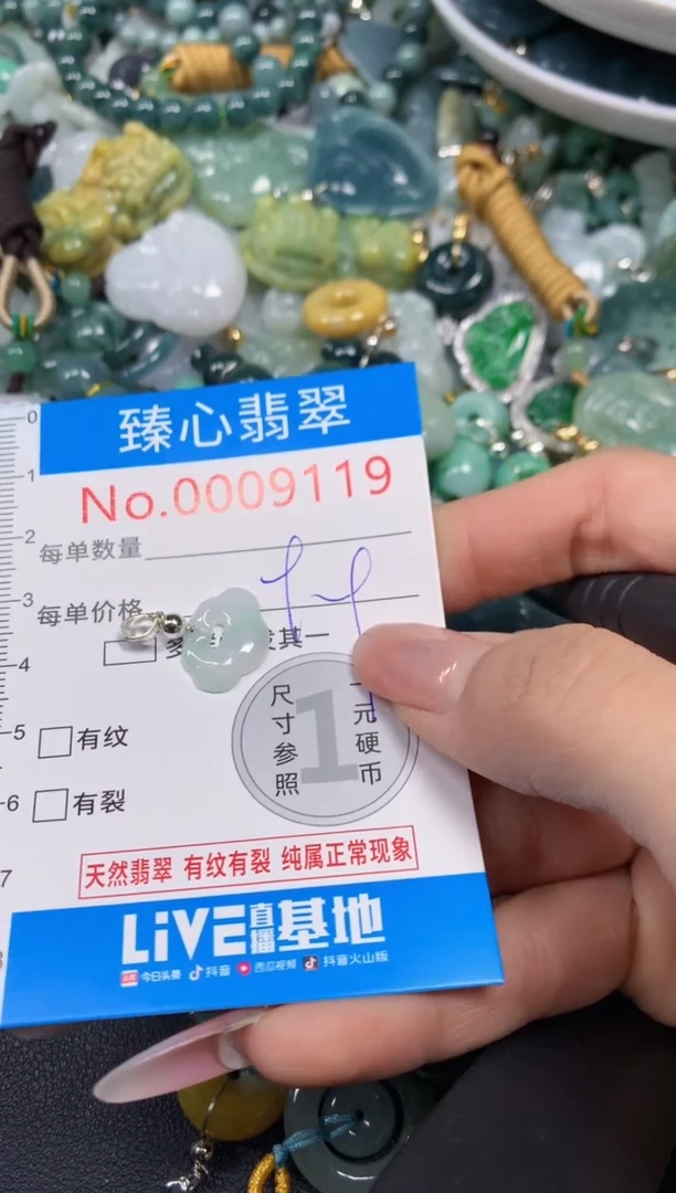 【闪购商品】翡翠颈饰未镶嵌含绳0009119