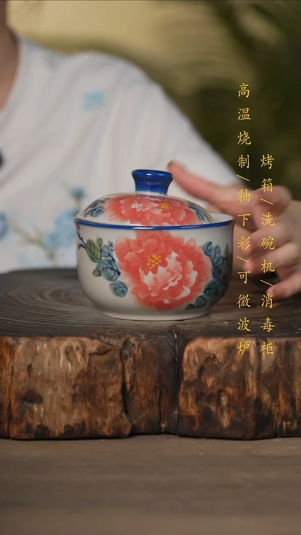 瓷片景德镇高温釉下彩可微波烤箱洗碗机