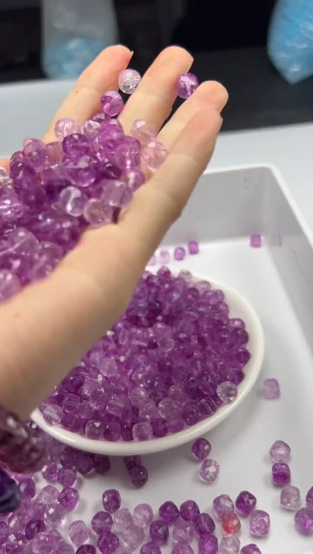 未镶嵌颈饰水晶w2920玫红幽灵烤色方糖8mm*20颗