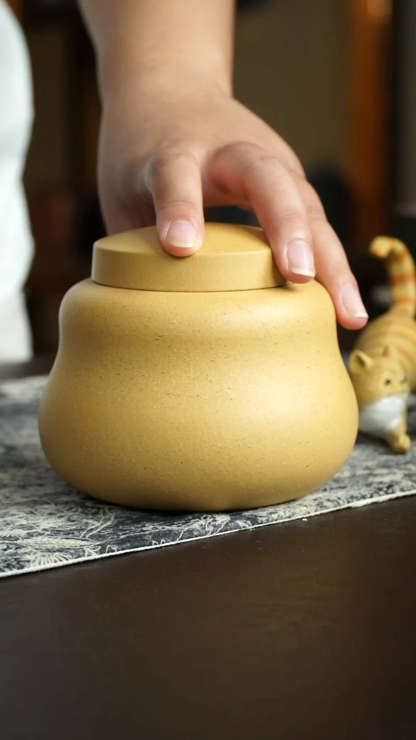 茶杯紫砂21号宜兴紫砂原矿作品茶叶罐