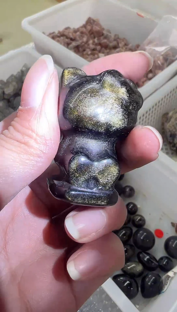 未镶嵌黑曜岩珠宝奇石S048