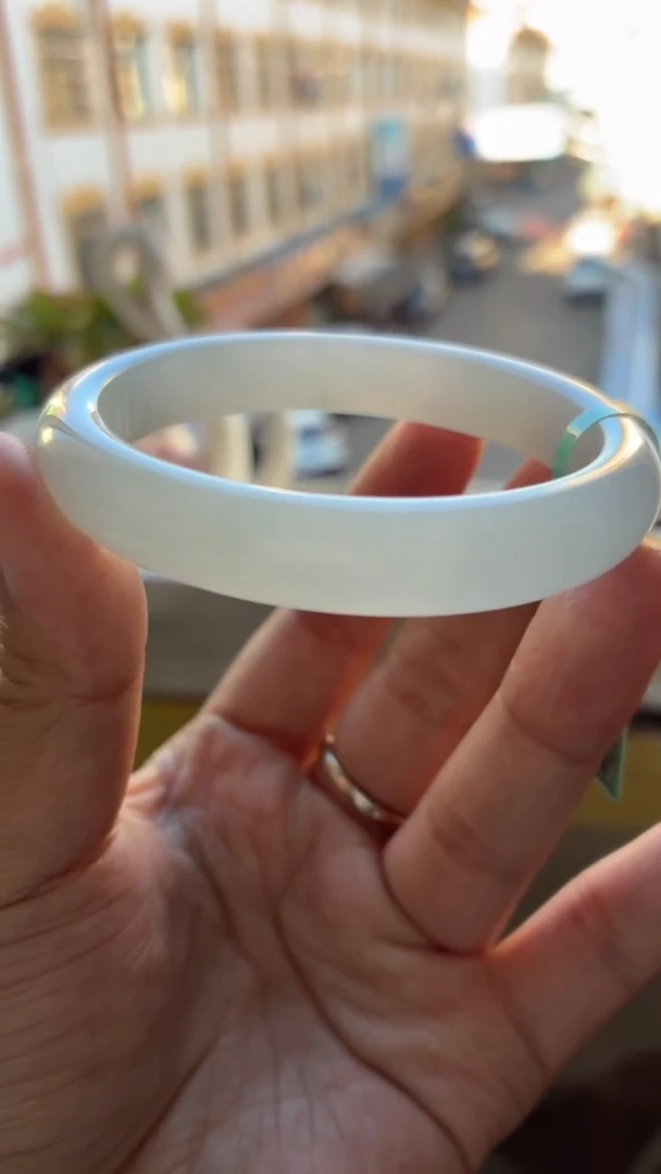 未镶嵌手镯翡翠（高货闭眼买）冰透胶0毛孔结构50圈戴贵妃7号有细纹