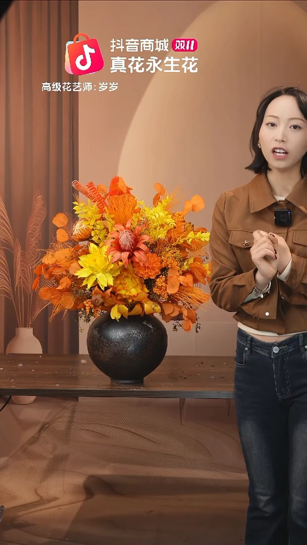 陶瓷图片款式：花+花瓶一整套