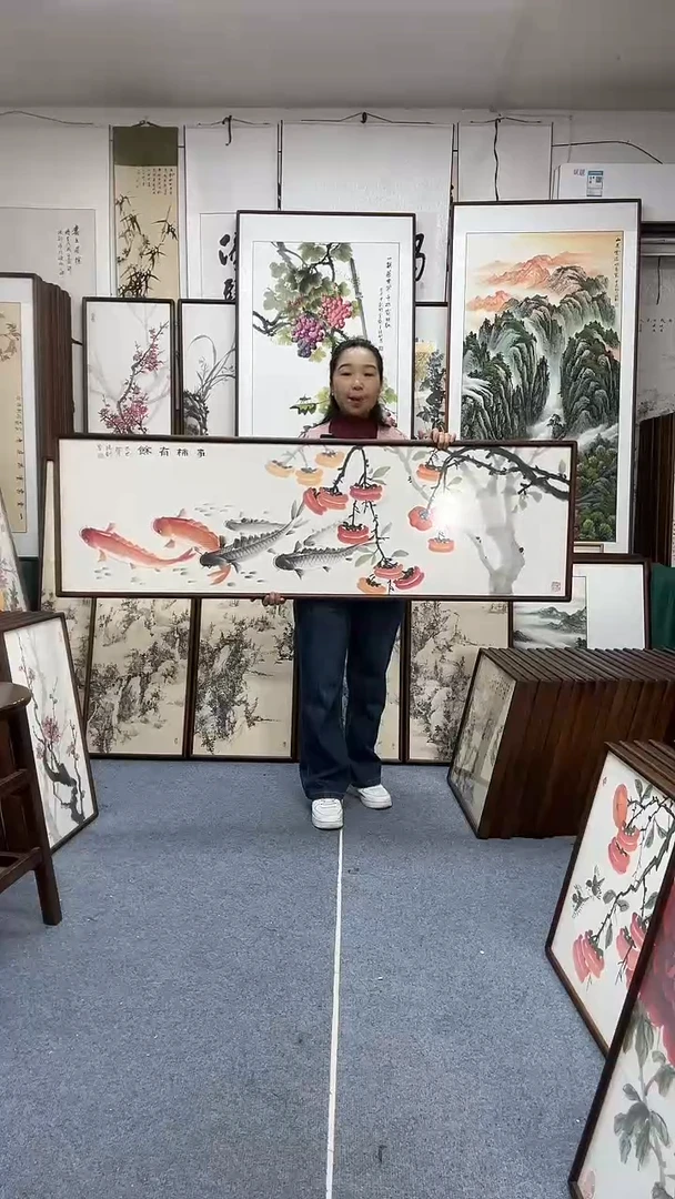 国画尺寸50*162实木画框京东包邮手绘