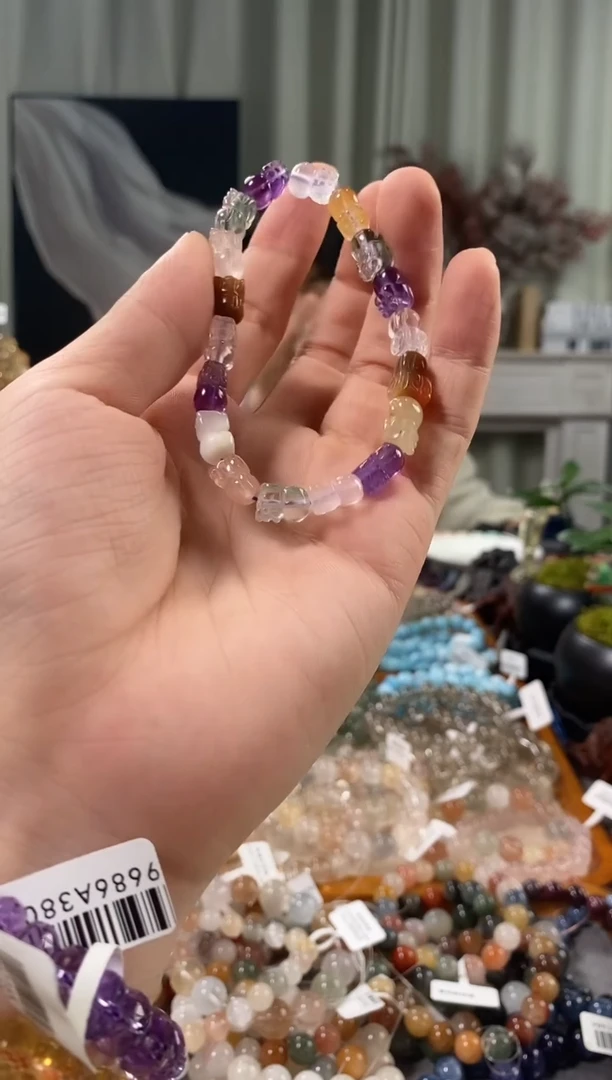 未镶嵌手链水晶猫多宝