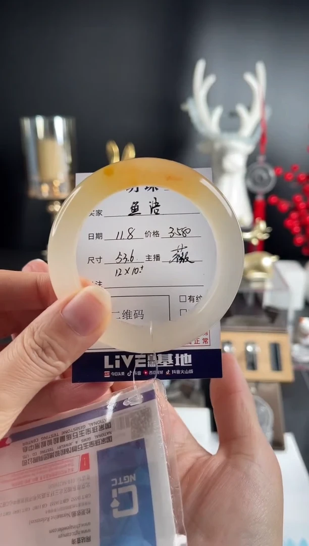 未镶嵌手镯石英质玉鱼*鱼语