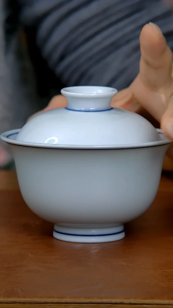 【闪购商品】白胎两才盖碗（柴窑）