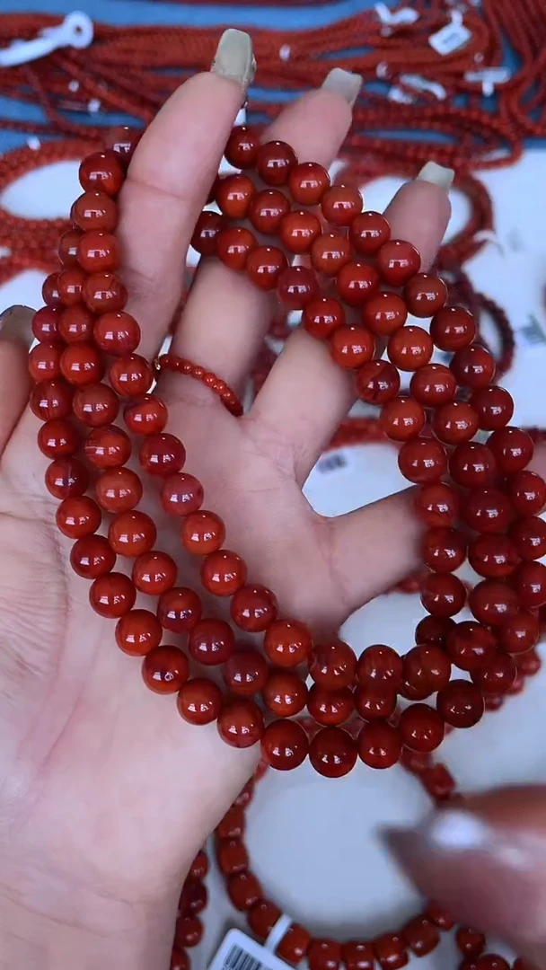 未镶嵌手串南红玛瑙N29凉山瓦西料双色火焰多圈
