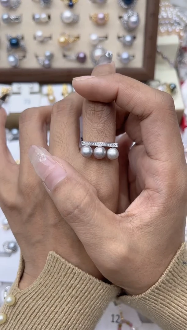 【闪购商品】淡水珍珠戒指合金117