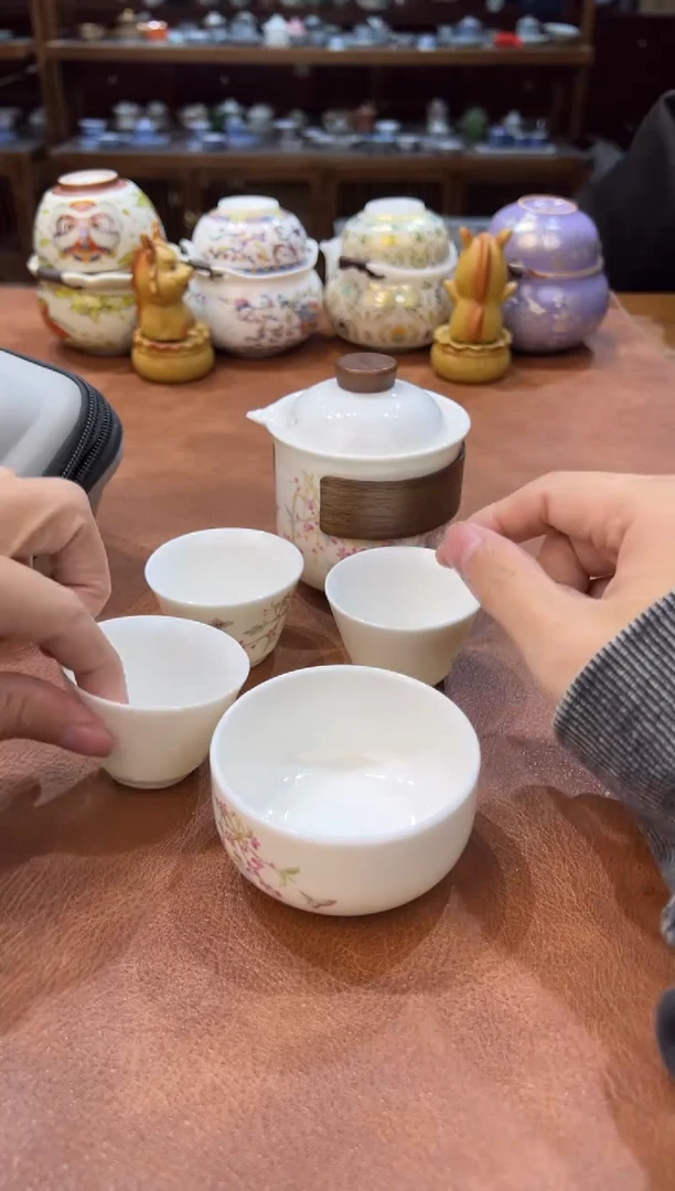 真的很便宜会开片的旅行茶具