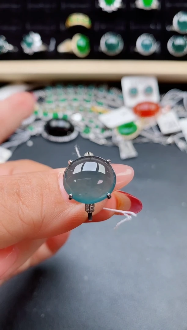 【闪购商品】翡翠戒指银S925镶嵌321321