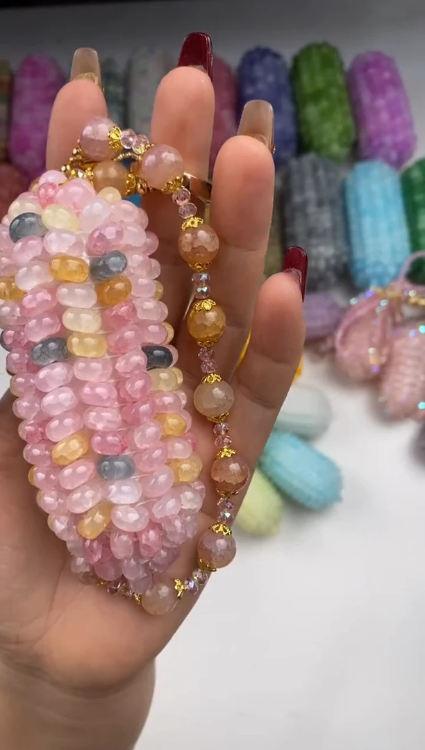 玻璃0706卡8玉米材料包1套碧玺色带链条