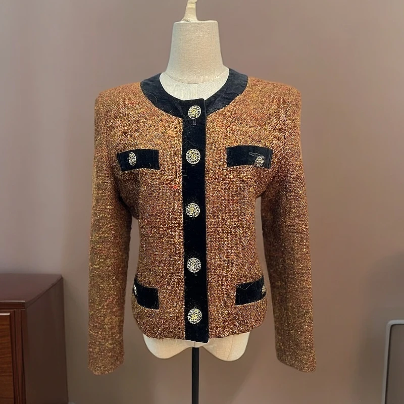 短款时尚气质百搭小香风秋冬女士女装洋气短外套轻奢女上衣春秋