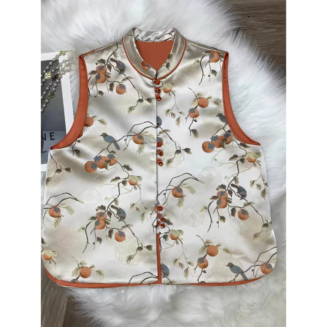 妈妈春装新中式马甲外套女春季新款2025减龄唐装上衣叠穿马夹背心