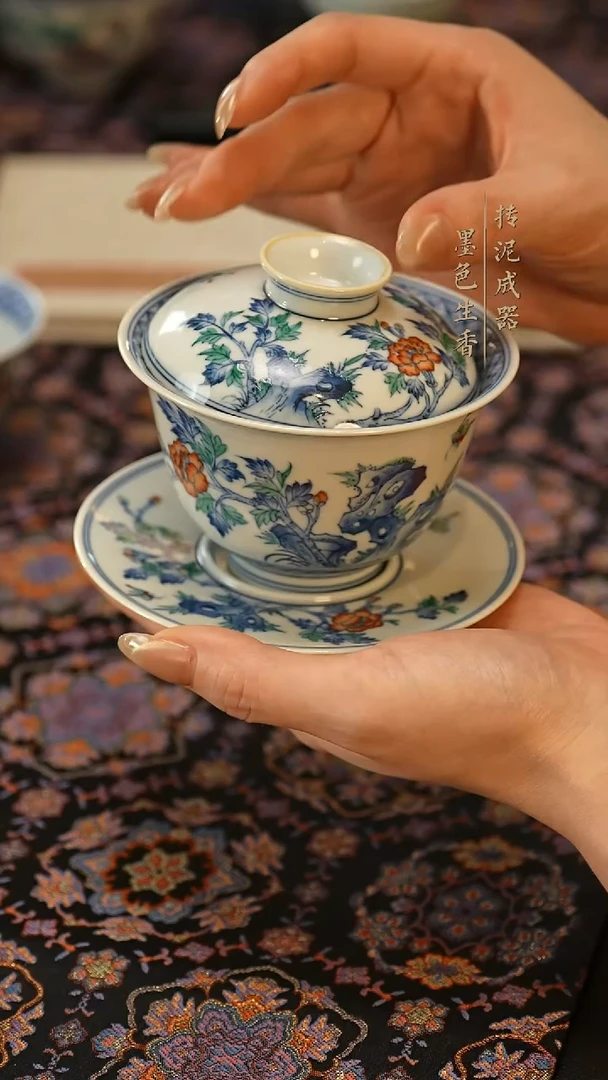 瓷片 涂杏花