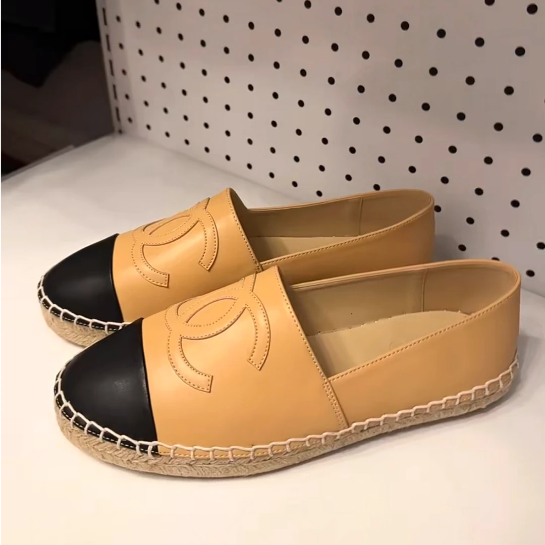 95新 Chanel/香奈儿  拼色 皮革S 渔夫鞋P205437693