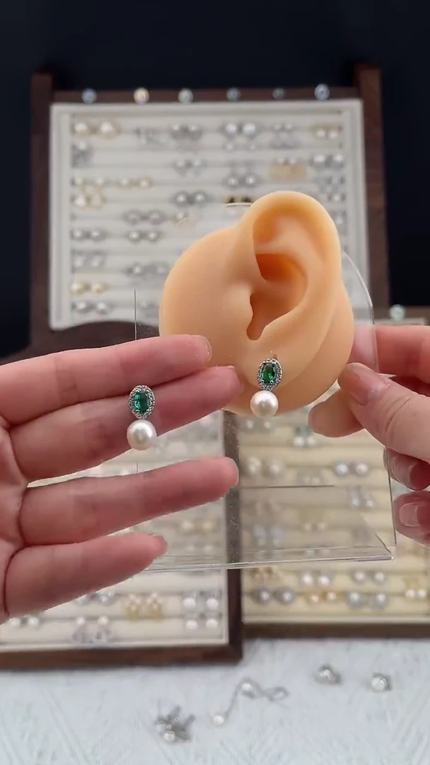 合金耳饰淡水珍珠16