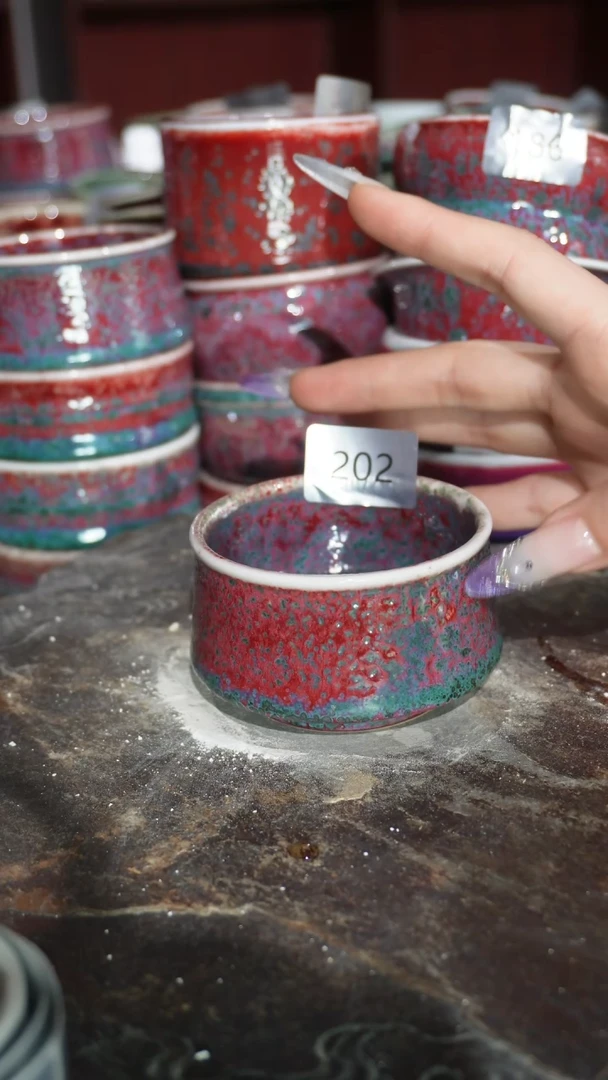 摆件陶精品窑变钧瓷茶器