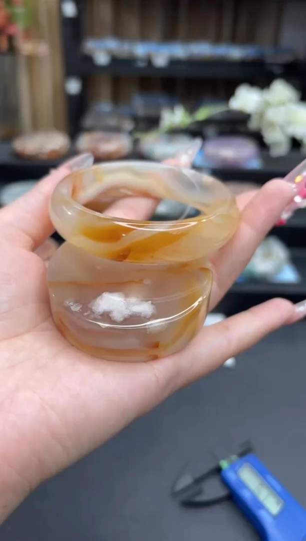 未镶嵌手镯石英质玉39(59圈赠送镯心)