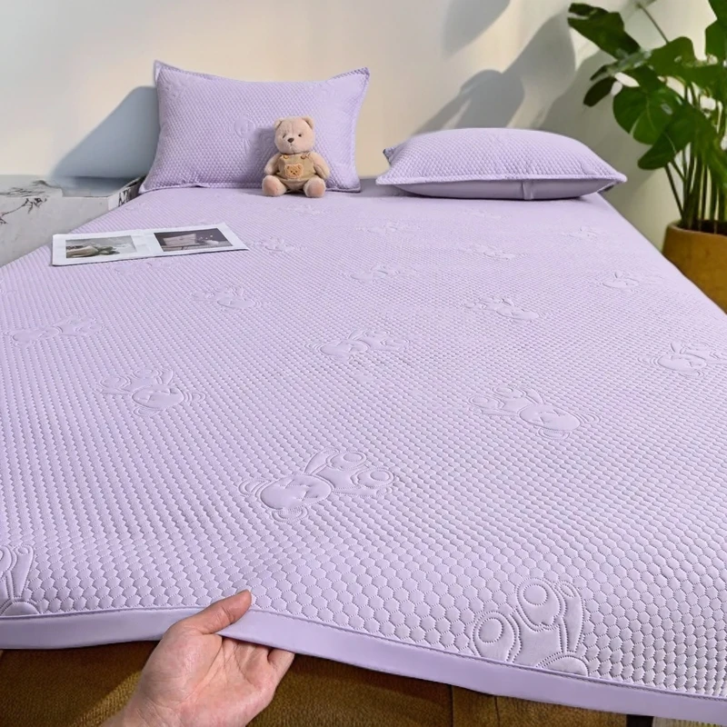 2025冰豆豆新款凉感凉席可折叠小冰熊ins风软凉席夏季垫子机洗