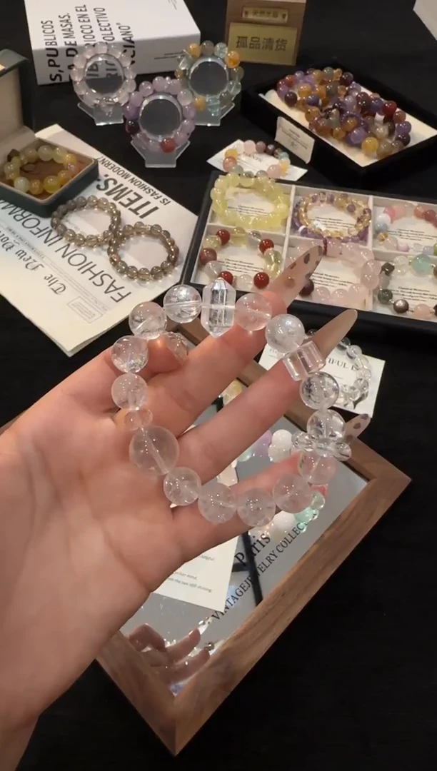未镶嵌手链水晶白阿赛x3337