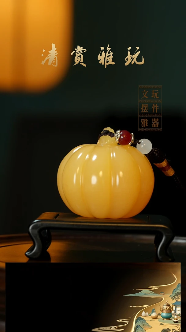 玉《福瓜》手把件摆件