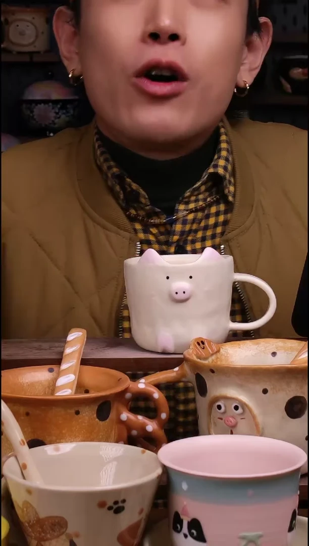 杯子景德镇可爱设计师款陶瓷