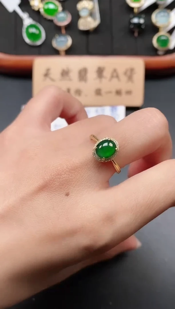 银S925镶嵌戒指翡翠11111