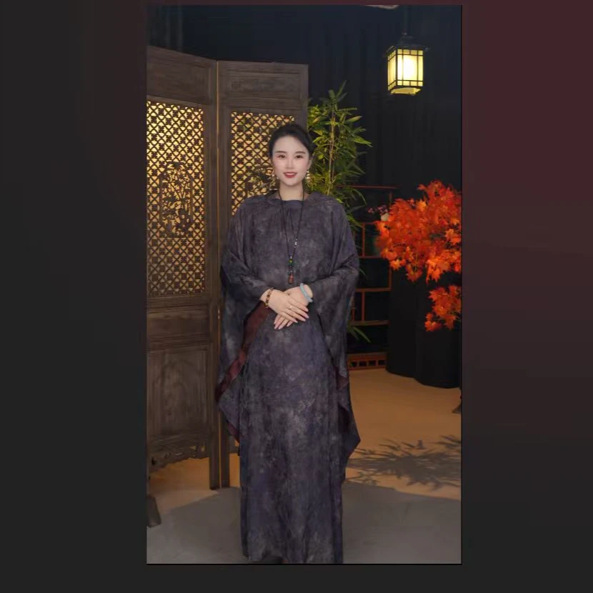 【亭宴】阔太太时髦服装夏季宽松袍子网红时尚炸街新款女装连衣裙