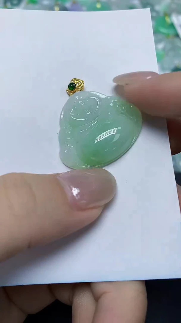 翡翠未镶嵌颈饰天然缅甸翡翠A货
