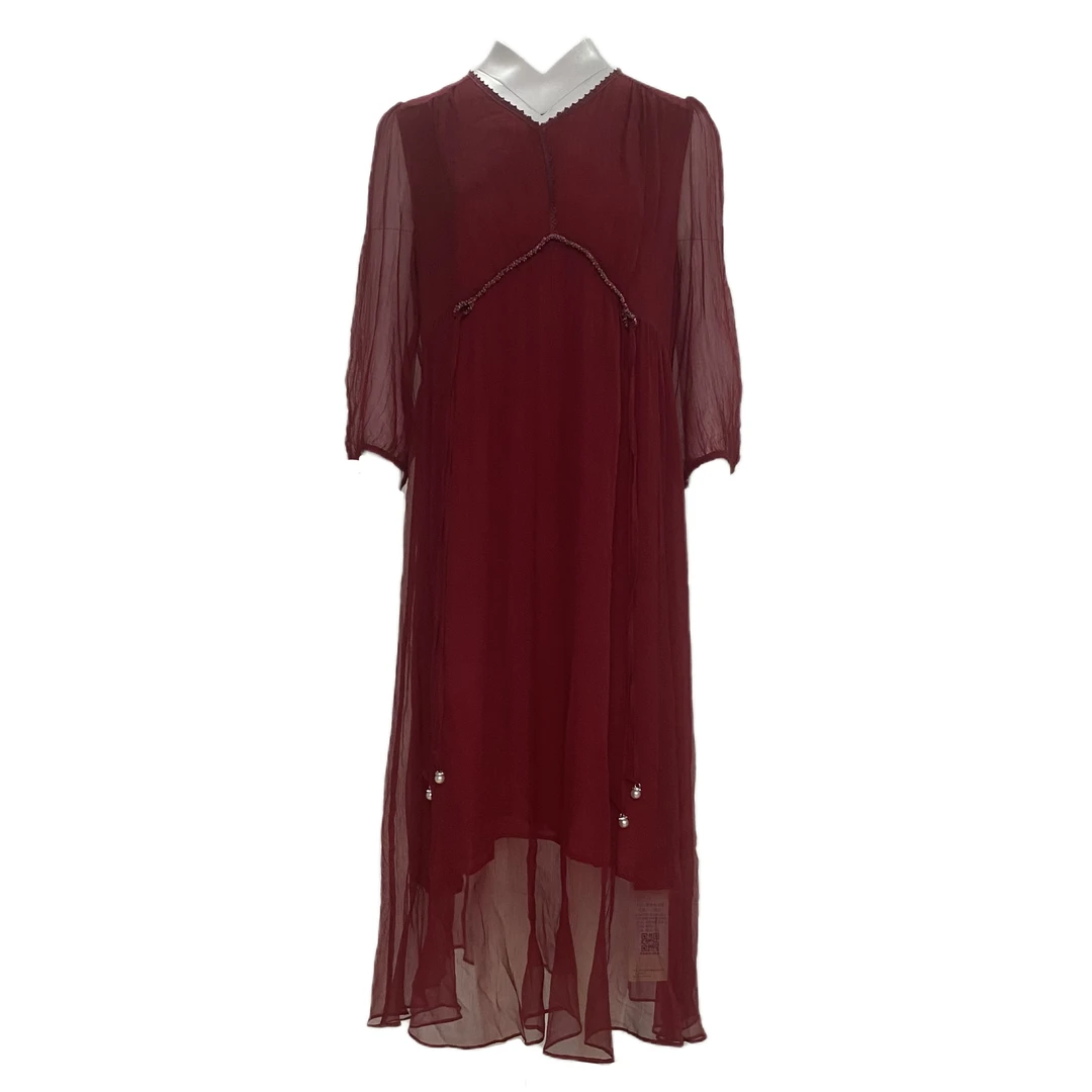 【嘉姐真丝轻奢】重磅100桑蚕丝连衣裙C5410-16