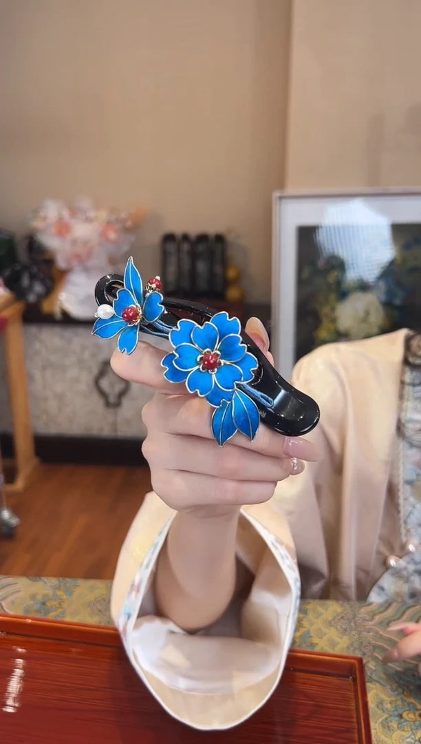 刺绣非遗绒花（发饰）